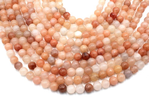 Pink Aventurine Gemstone Beads, 8mm, Round